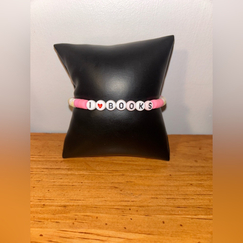 I Love Books Heishi Bracelet